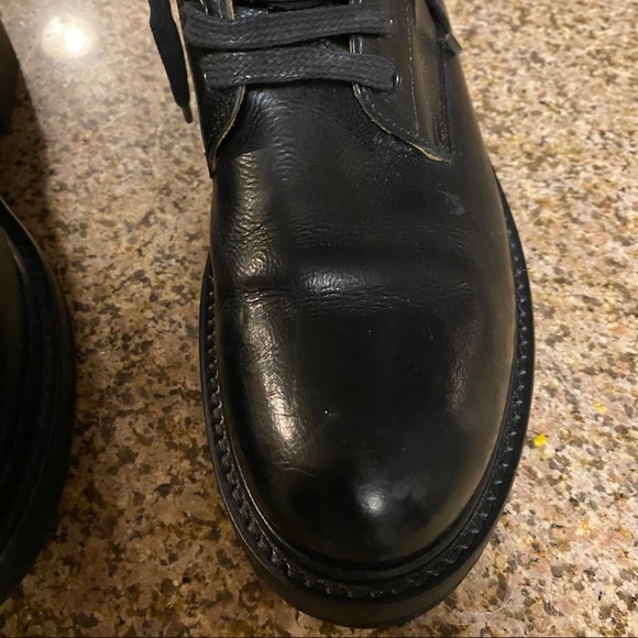 Frye Alice Black Combat Boots size 9- fit like 8.5 - Picture 7 of 12